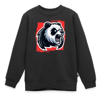 Mad Panda - Kids Premium Organic Sweatshirt - black - Front - AI Model Kid Female (0cm)