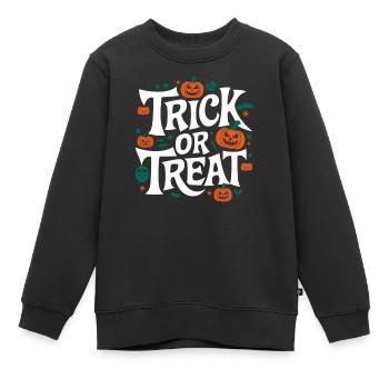 Trick or Treat - Kinder Premium Organic Sweatshirt - Schwarz - Vorne - AI Model Kid Female (0cm)