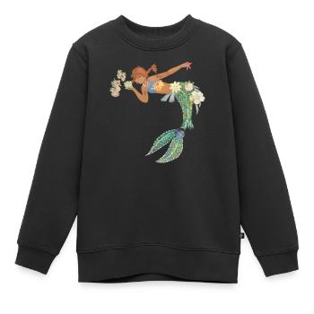 Meerjungfrau - Kinder Premium Organic Sweatshirt - Schwarz - Vorne - AI Model Kid Female (0cm)