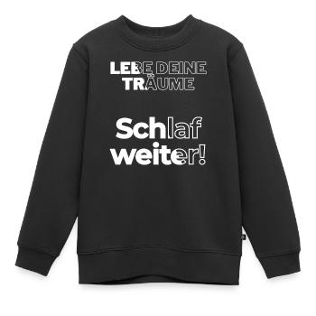 Schlaf Weiter - Kinder Premium Organic Sweatshirt - Schwarz - Vorne - AI Model Kid Female (0cm)