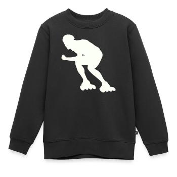 Roller - Sweat Premium enfant bio - noir - Devant - AI Model Kid Female (0cm)