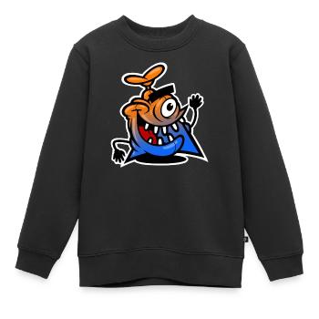 freak mit einem auge - Kinder Premium Organic Sweatshirt - Schwarz - Vorne - AI Model Kid Female (0cm)