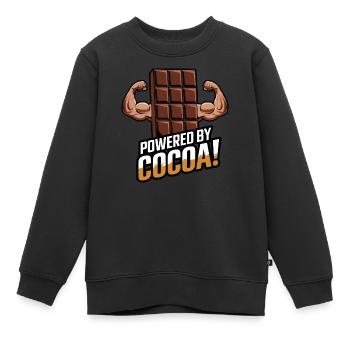 Propulsé par le cacao ! - Sweat Premium enfant bio - noir - Devant - AI Model Kid Female (0cm)