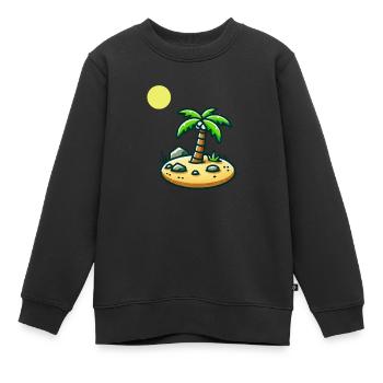 Insel Comic - Kinder Premium Organic Sweatshirt - Schwarz - Vorne - AI Model Kid Female (0cm)