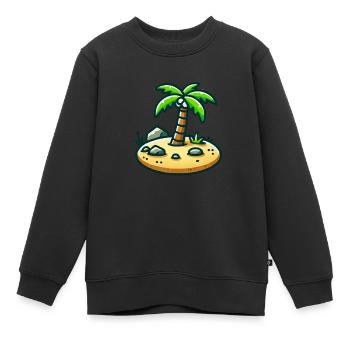 Insel Comic - Kinder Premium Organic Sweatshirt - Schwarz - Vorne - AI Model Kid Female (0cm)