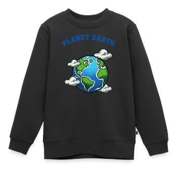 terre - Sweat Premium enfant bio - noir - Devant - AI Model Kid Female (0cm)