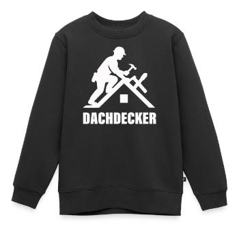dachdecker - Kinder Premium Organic Sweatshirt - Schwarz - Vorne - AI Model Kid Female (0cm)