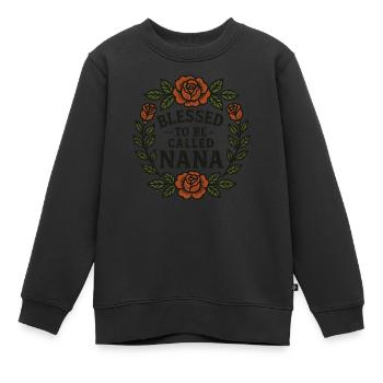 Appelée Nana - Sweat Premium enfant bio - noir - Devant - AI Model Kid Female (0cm)