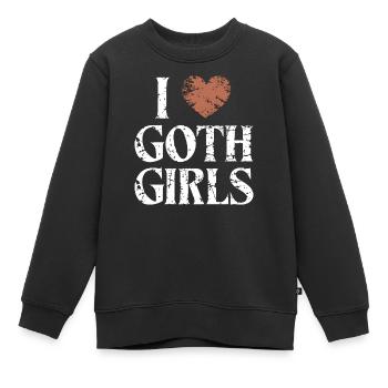Love Goth Girls! Gothic Aesthetic Goth Mommy - Kinder Premium Organic Sweatshirt - Schwarz - Vorne - AI Model Kid Female (0cm)