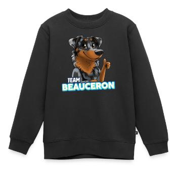 TEAM Beauceron - Arlequin - Sweat Premium enfant bio - noir - Devant - AI Model Kid Female (0cm)