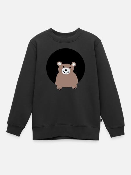 bjørn - Sweatshirt Premium barn ekologisk - svart