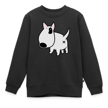 bully_illu_backside_3c - Kinder Premium Organic Sweatshirt - Schwarz - Vorne - AI Model Kid Female (0cm)