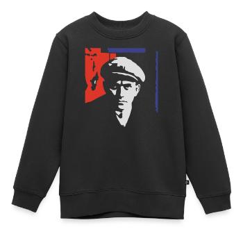 majakovskij1_3c_ge - Kinder Premium Organic Sweatshirt - Schwarz - Vorne - AI Model Kid Female (0cm)