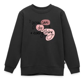 Du schaffst das Motivation Spruch - Kinder Premium Organic Sweatshirt - Schwarz - Vorne - AI Model Kid Female (0cm)