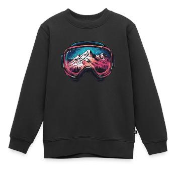 Lunettes de ski Montagnes Ski - Sweat Premium enfant bio - noir - Devant - AI Model Kid Female (0cm)