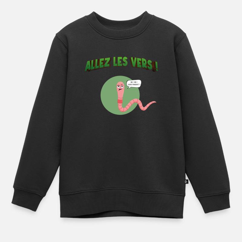 Allez les vers ! - Sweat Premium enfant bio - noir