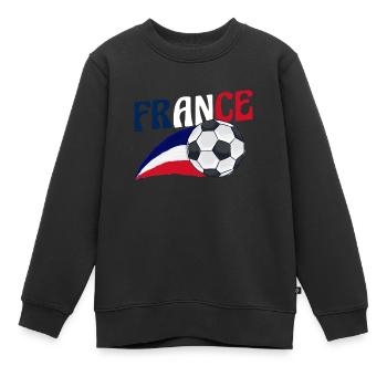 Franzosen Französisch Frankreich - Kinder Premium Organic Sweatshirt - Schwarz - Vorne - AI Model Kid Female (0cm)