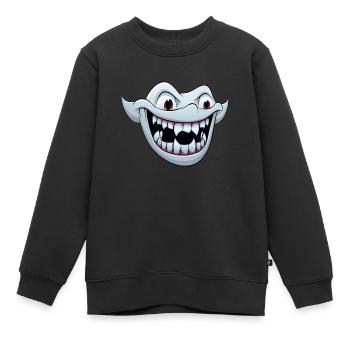 The Giggle Factory - Kids Premium Organic Sweatshirt - black - Front - AI Model Kid Female (0cm)