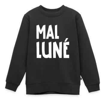 mal luné - Sweat Premium enfant bio - noir - Devant - AI Model Kid Female (0cm)