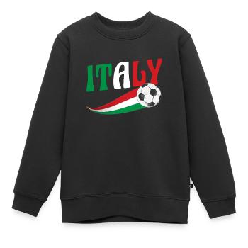 Italie Italien Italien Italie - Sweat Premium enfant bio - noir - Devant - AI Model Kid Female (0cm)