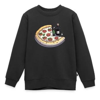 Le délice crémeux - Sweat Premium enfant bio - noir - Devant - AI Model Kid Female (0cm)