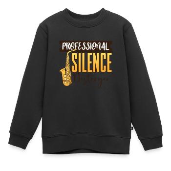 Saxophon Saxophonist Saxophonistin Sax Musikverein - Kids Premium Organic Sweatshirt - black - Front - AI Model Kid Female (0cm)