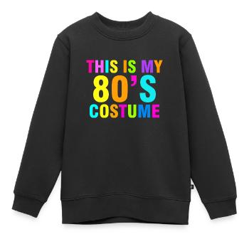 C'est mon costume des années 80 rétro vintage 80 s - Sweat Premium enfant bio - noir - Devant - AI Model Kid Female (0cm)