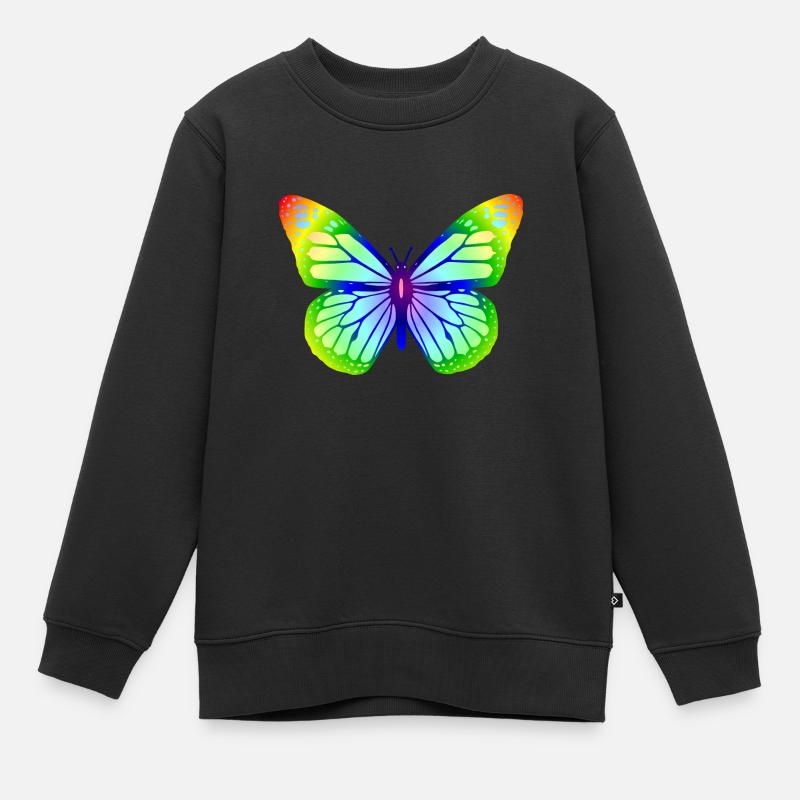 Papillon 1 - Sweat Premium enfant bio - noir