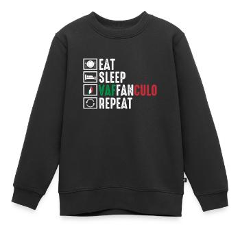 Italien Italiener Vaffanculo - Kinder Premium Organic Sweatshirt - Schwarz - Vorne - AI Model Kid Female (0cm)