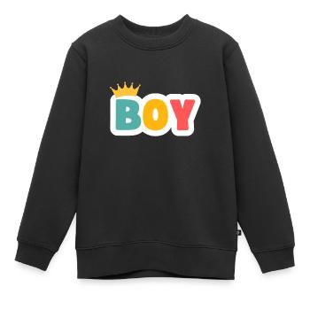 Garçon! Personnalisable - Sweat Premium enfant bio - noir - Devant - AI Model Kid Female (0cm)