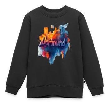 Dortmund - Kinder Premium Organic Sweatshirt - Schwarz - Vorne - AI Model Kid Female (0cm)