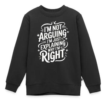 Frau Ehefrau Partnerin Familie Verheiratet - Kinder Premium Organic Sweatshirt - Schwarz - Vorne - AI Model Kid Female (0cm)
