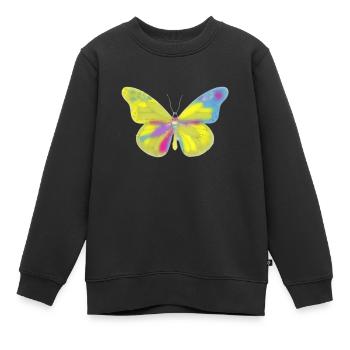 Bunte Schmetterling - Kinder Premium Organic Sweatshirt - Schwarz - Vorne - AI Model Kid Female (0cm)