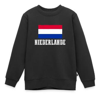 Holland Niederländer Niederlande - Kinder Premium Organic Sweatshirt - Schwarz - Vorne - AI Model Kid Female (0cm)