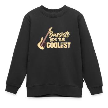 Cooler Bassist - Kinder Premium Organic Sweatshirt - Schwarz - Vorne - AI Model Kid Female (0cm)