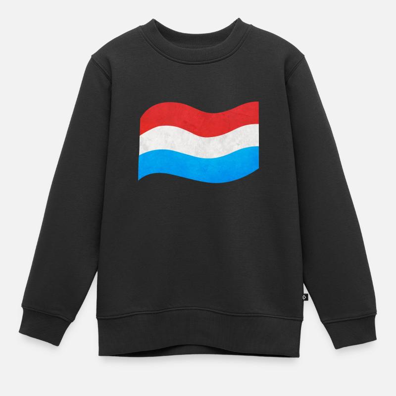 Le drapeau du Luxembourg - Sweat Premium enfant bio - noir