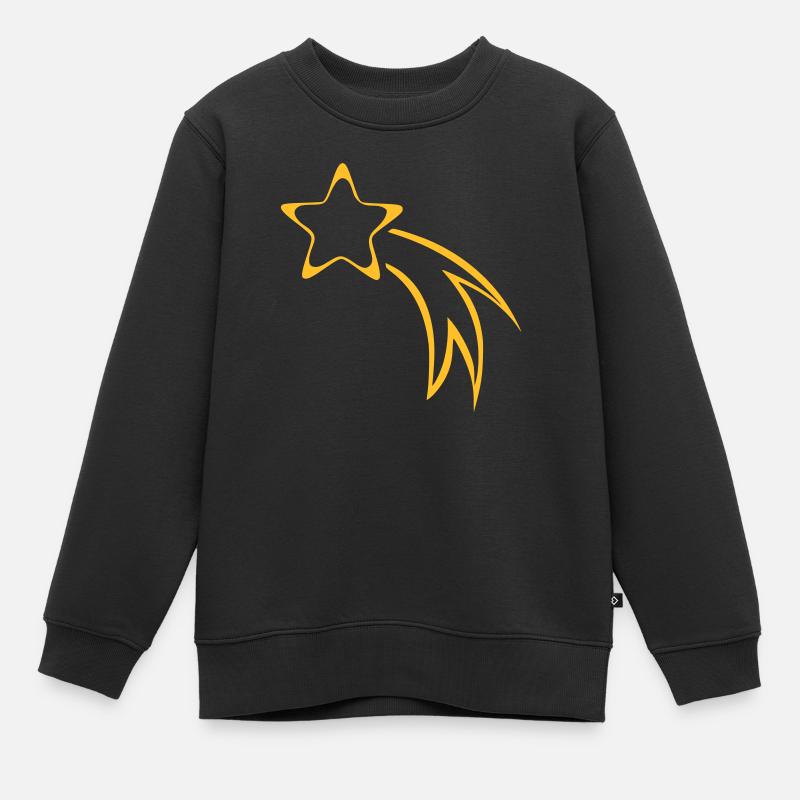 STERNSCHNUPPE - Kinder Premium Organic Sweatshirt - Schwarz