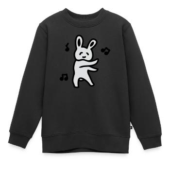 Lapin Partie - Sweat Premium enfant bio - noir - Devant - AI Model Kid Female (0cm)