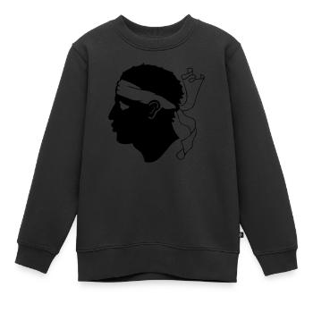 Korsika - Kinder Premium Organic Sweatshirt - Schwarz - Vorne - AI Model Kid Female (0cm)