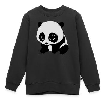 panda baby - Kinder Premium Organic Sweatshirt - Schwarz - Vorne - AI Model Kid Female (0cm)