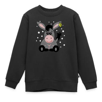 esel kindermotiv - Kinder Premium Organic Sweatshirt - Schwarz - Vorne - AI Model Kid Female (0cm)