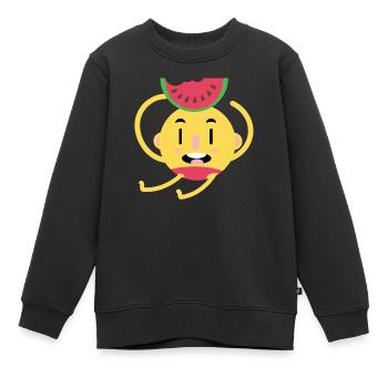 SOMMER IST GROSS! - Kinder Premium Organic Sweatshirt - Schwarz - Vorne - AI Model Kid Female (0cm)