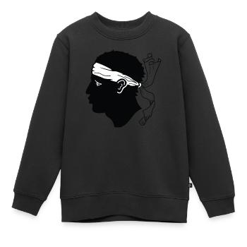 Korsika! - Kinder Premium Organic Sweatshirt - Schwarz - Vorne - AI Model Kid Female (0cm)
