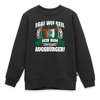 Augsburger Augsburg Augschburg Geschenk - Kinder Premium Organic Sweatshirt - Schwarz - Vorne - AI Model Kid Female (0cm)