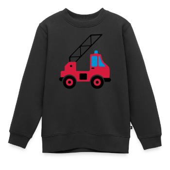 Feuerwehr Leiterwagen - Kinder Premium Organic Sweatshirt - Schwarz - Vorne - AI Model Kid Female (0cm)