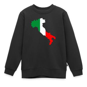 Italie couleurs non dégradées - Sweat Premium enfant bio - noir - Devant - AI Model Kid Female (0cm)
