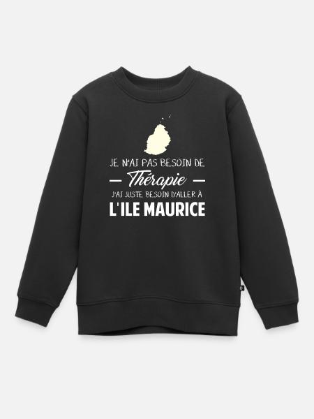 Thérapie Île Maurice - Sweat Premium enfant bio - noir