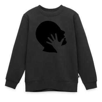 Kopfprofil Kopf Hand in Hand claque1 - Kinder Premium Organic Sweatshirt - Schwarz - Vorne - AI Model Kid Female (0cm)