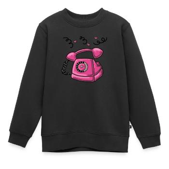 Appelle moi bébé. - Sweat Premium enfant bio - noir - Devant - AI Model Kid Female (0cm)
