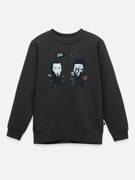 Poulpe Fiction - Sweat Premium enfant bio - noir